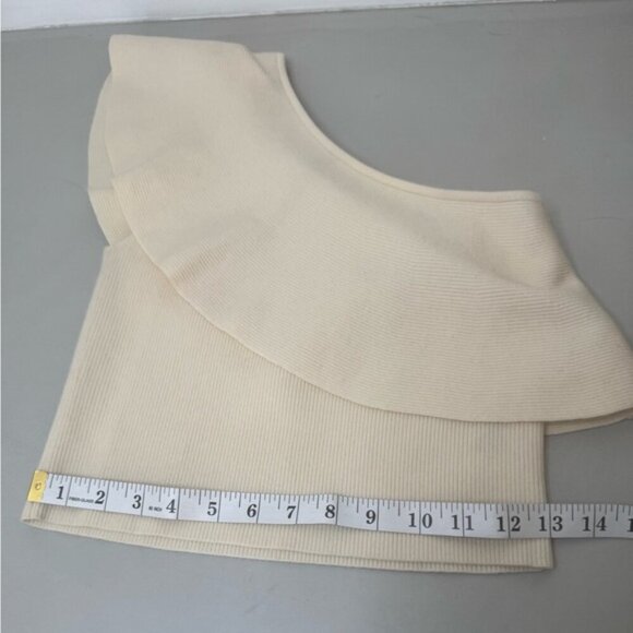 Wilfred Cream One-Shoulder Knit Top | Never Worn | Adorable Fit - Size M - Picture 9 of 10